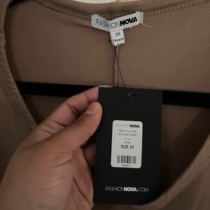 Fashion nova tan dress